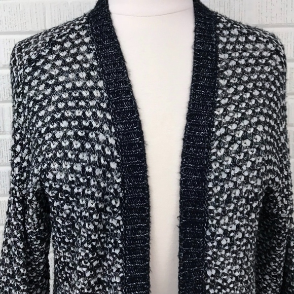 Caslon Cardigan Sweater Open Front Open Knit SP - Picture 5 of 8